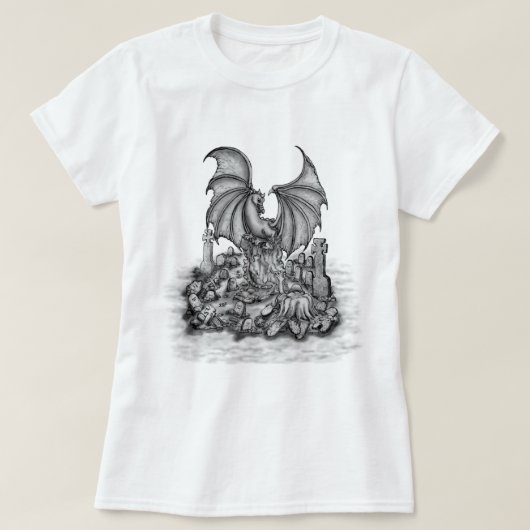 Drache mit Zombie T-Shirt (Design vorne)