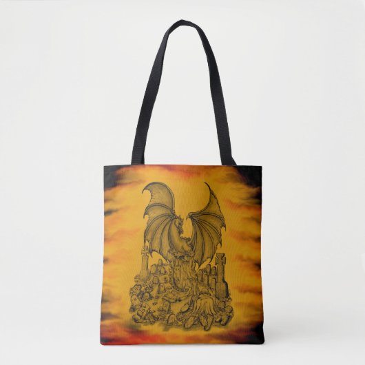 Drache mit Zombie Tasche (Vorderseite)