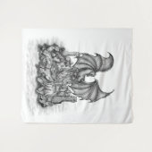 Drache mit Zombie Wandteppich (Vorderseite (Horizontal))