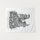Drache mit Zombie Wandteppich (Vorderseite (Horizontal))