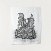 Drache mit Zombie Wandteppich (Vorderseite)