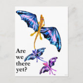 Drache mit zwei Kindern Postkarte (Vorderseite)