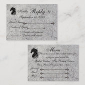 Drache, mittelalterliche UAWG/Menü Mitteilungskarte (Vorne/Hinten)