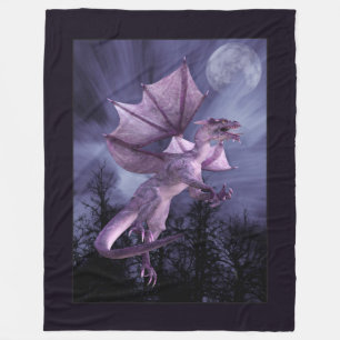 Drache-Mond Fleecedecke