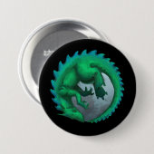 Drache Mond Knopf Button (Vorne & Hinten)