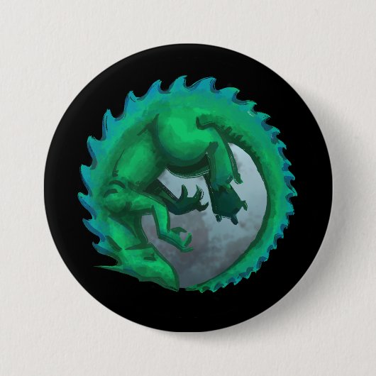 Drache Mond Knopf Button (Vorderseite)