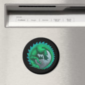 Drache Mond Kühlschrankmagnet (In Situ (Geschirrspüler))