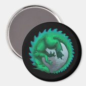 Drache Mond Kühlschrankmagnet (Vorderseite/Rückseite)