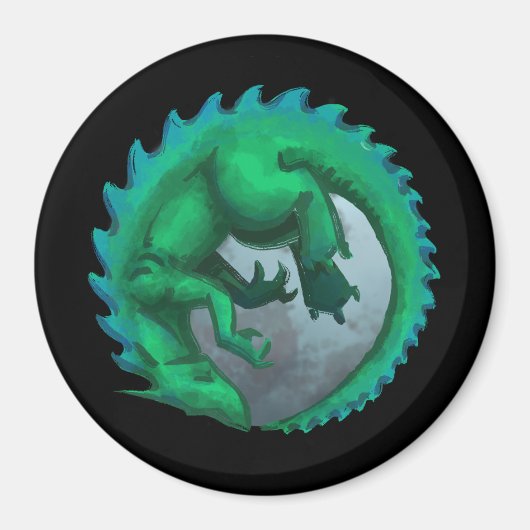 Drache Mond Kühlschrankmagnet (Vorne)