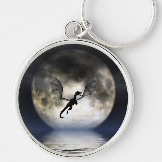 Drache-Mond-Schlüsselanhänger Schlüsselanhänger (Vorne)