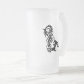 Drache-Monogramm J Mattglas Bierglas (VorderseiteRechts)
