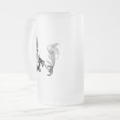 Drache-Monogramm J Mattglas Bierglas (Vorderseite Links)