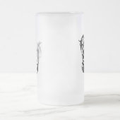 Drache-Monogramm J Mattglas Bierglas (Mittel)