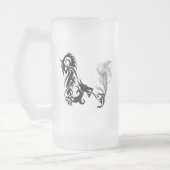 Drache-Monogramm J Mattglas Bierglas (Links)
