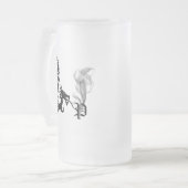Drache-Monogramm P Mattglas Bierglas (Vorderseite Links)