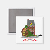 Drache Mons, Belgien Magnet (Vorderseite/Rückseite)
