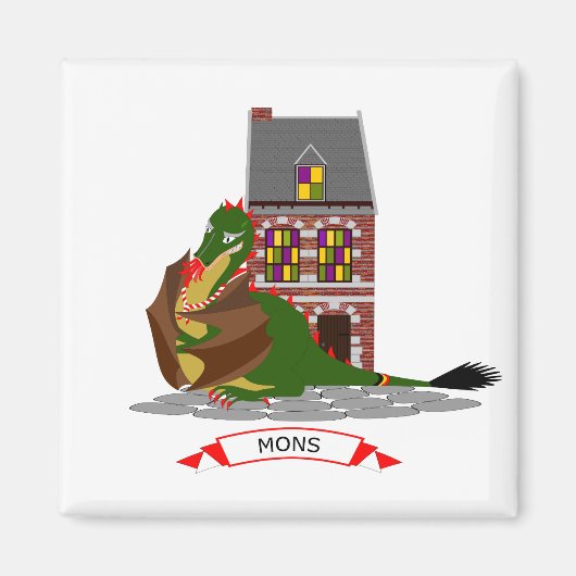 Drache Mons, Belgien Magnet (Vorne)