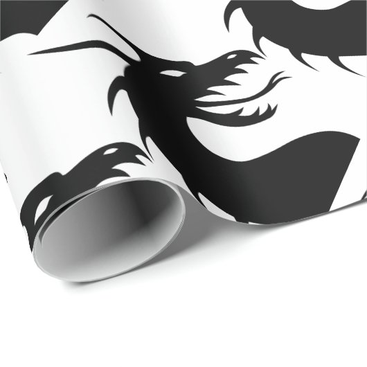 Drache-Monster Geschenkpapier (Rolleneckpunkt)