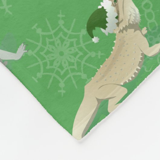 Drache Morph Holiday Green Fleecedecke (Ecke)