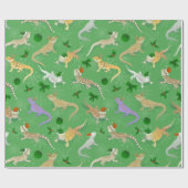 Drache Morph Holiday Green Geschenkpapier (Flach)