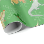 Drache Morph Holiday Green Geschenkpapier (Rolleneckpunkt)