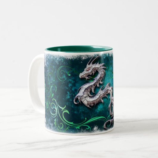 Drache Mug Zweifarbige Tasse (Vorderseite Links)
