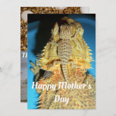 Drache "Mutter und Baby Bearded" Feiertagskarte (Vorne/Hinten)