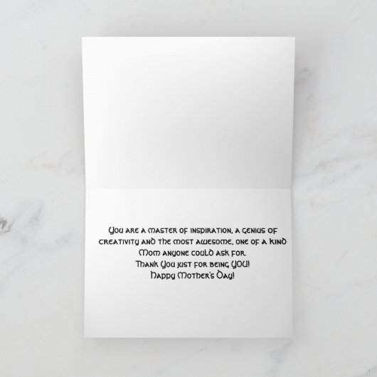 Drache-Mutter-und Baby-fantastische Karte (Innenseite)