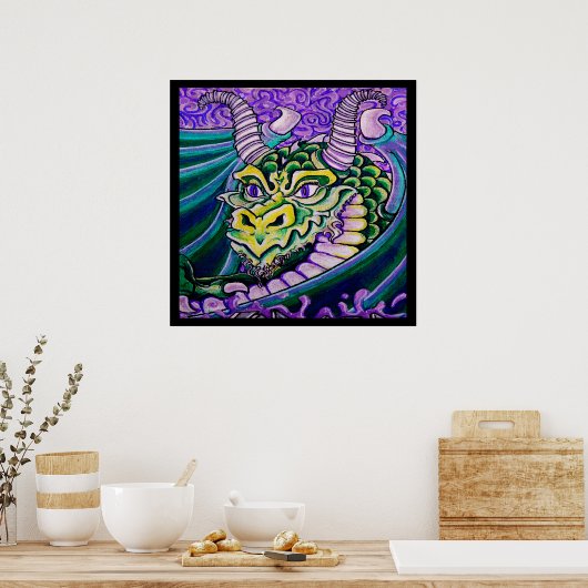 Drache nah-Poster Poster (Küche)