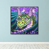 Drache nahe Leinwand (Insitu (Holzboden))