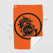 Drache Novelty Golfer Anfangsbuchstabe Geschenk Golfhandtuch (Insitu)
