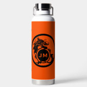 Drache Novelty Golfer Anfangsbuchstabe Geschenk Trinkflasche (Rückseite)