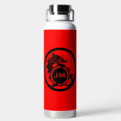 Drache Novelty Golfer Anfangsbuchstabe Geschenk Trinkflasche (Rückseite)
