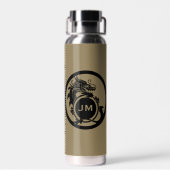 Drache Novelty Golfer Anfangsbuchstabe Geschenk Trinkflasche (Rückseite)