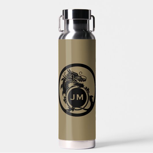 Drache Novelty Golfer Anfangsbuchstabe Geschenk Trinkflasche (Vorne)