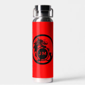 Drache Novelty Golfer Anfangsbuchstabe Geschenk Trinkflasche (Rückseite)