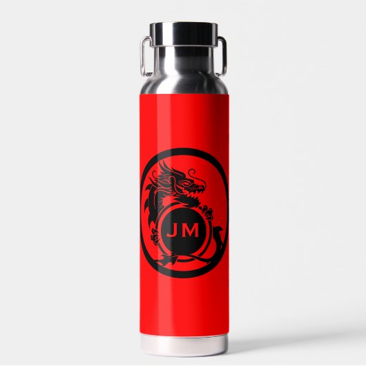 Drache Novelty Golfer Anfangsbuchstabe Geschenk Trinkflasche (Vorne)