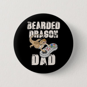 Drache Papa Videospiel Reptilien Pagona Gamer Button