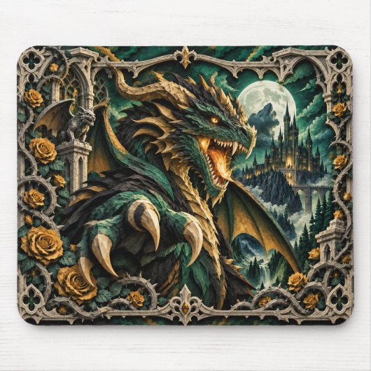 Drache, Paper Cut Monster Mousepad (Vorne)