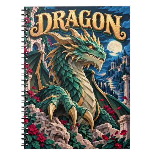 Drache, Paper Cut Monster Notizblock (Vorderseite)