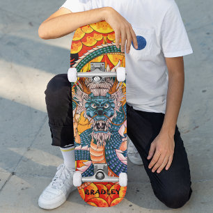 Drache Personalisierter Name Skateboard