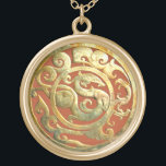 Drache-Phoenix chinesisches Artefakt-goldener Vergoldete Kette<br><div class="desc">Das vorzügliche Artefakt,  entworfen in einem einzigartigen Konzept und wurde künstlerisch von der Jade gemacht,  BC ausgegraben vom Grab des südlichen Yue-Königs von Han-Dynastie,  2. centry. Macht ein sehr seltenes und einzigartiges Geschenk mit einer historischen zeitlosen Schönheit sowie einem Konzept von YinYang Harmonie und von gutem Feng-shui. (Replik)</div>