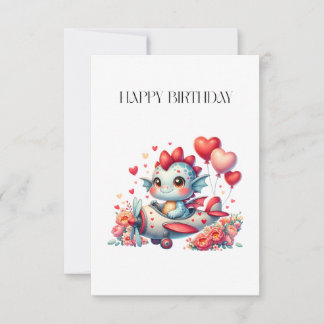 Drache Pilot Geburtstag Dankeskarte