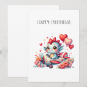 Drache Pilot Geburtstag Einladung (Vorne/Hinten)
