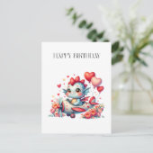 Drache Pilot Geburtstag Postkarte (Stehend Vorderseite)