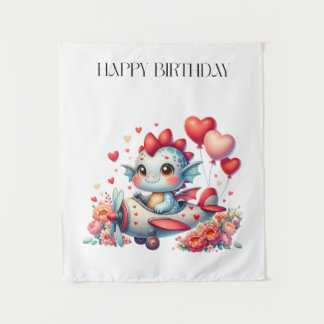 Drache Pilot Geburtstag Wandteppich