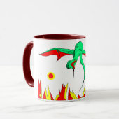 Drache-Planeten-Tasse Tasse (Vorderseite Links)