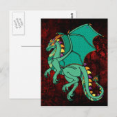 Drache Postkarte (Vorne/Hinten)