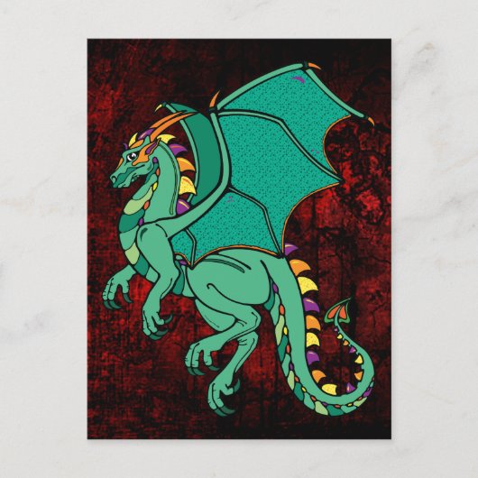 Drache Postkarte (Vorderseite)