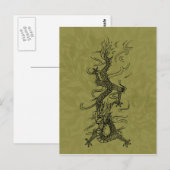 Drache Postkarte (Vorne/Hinten)